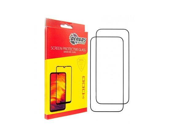 Стекло защитное Dengos iPhone 17 Black 2 pcs (DG-TG2P-83)
