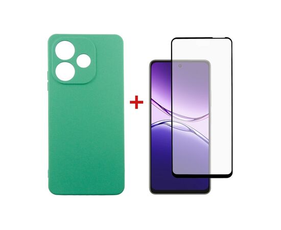 Чохол до мобільного телефона Dengos Oppo A5 Pro Case Soft + Glass (Mint) (DG-KM-153)