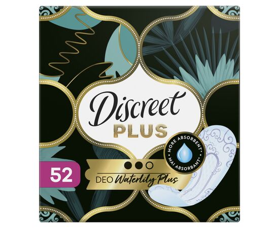 Щоденні прокладки Discreet ZonePlus Deo Waterlilly 52 шт. (8006540231746), зображення 2 Щоденні прокладки Discreet ZonePlus Deo Waterlilly 52 шт. (8006540231746), зображення 2
