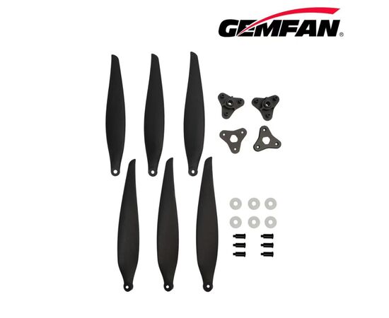 Пропеллер для дрона Gemfan F1510 Folding 3 Blade Glass Fiber Nylon - Black 1CW + 1CCW (PMGNF1510-3A2), изображение 2 Пропеллер для дрона Gemfan F1510 Folding 3 Blade Glass Fiber Nylon - Black 1CW + 1CCW (PMGNF1510-3A2), изображение 2