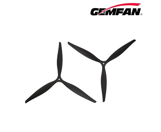 Пропеллер для дрона Gemfan F1510 Folding 3 Blade Glass Fiber Nylon - Black 1CW + 1CCW (PMGNF1510-3A2)
