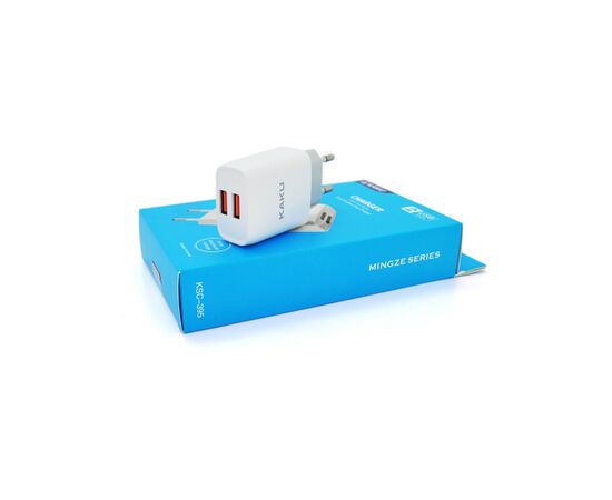 Зарядний пристрій iKAKU KSC-395 2xUSB 5V 2.4A 12W White (KSC-395 MINGZE)