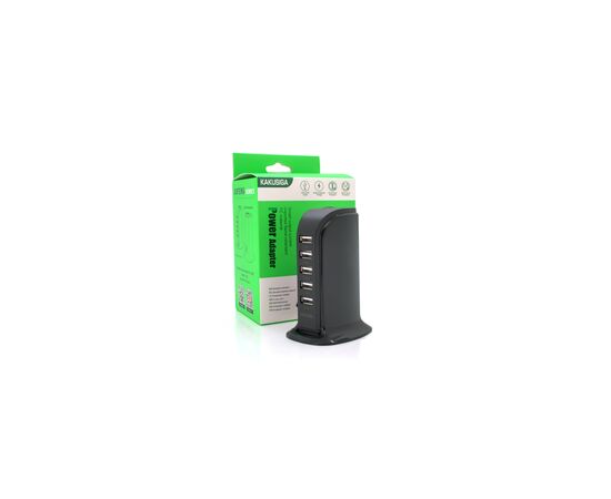 Зарядний пристрій iKAKU KSC-741 Desktop 5xUSB 5V 2.4A 12W Black (KSC-741-B)
