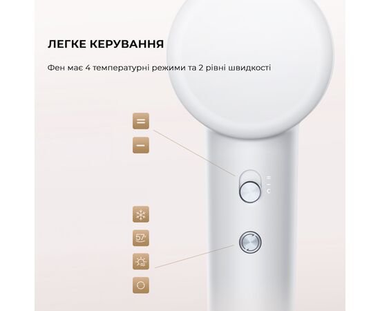 Фен Dreame Gleam Grey (AHD12A-GR), изображение 9 Фен Dreame Gleam Grey (AHD12A-GR), изображение 9