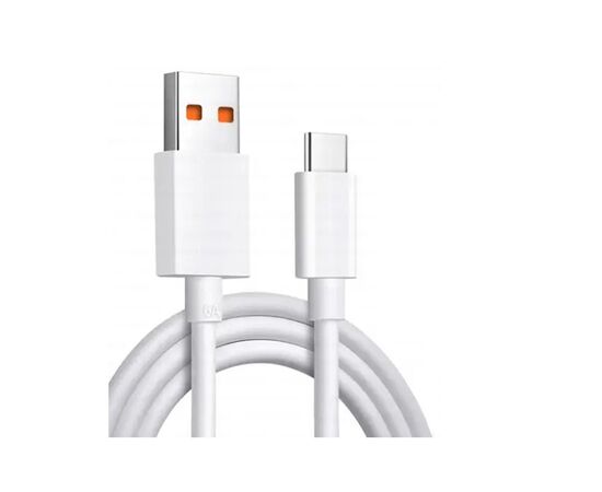 Дата кабель USB 2.0 AM to USB-C 1.0m 6A white Dengos (PLS-TC-6A-WHITE)