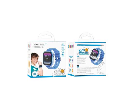 Смарт-часы HOCO Y101 4G children smart watch Blue (6942007626439), изображение 4 Смарт-часы HOCO Y101 4G children smart watch Blue (6942007626439), изображение 4