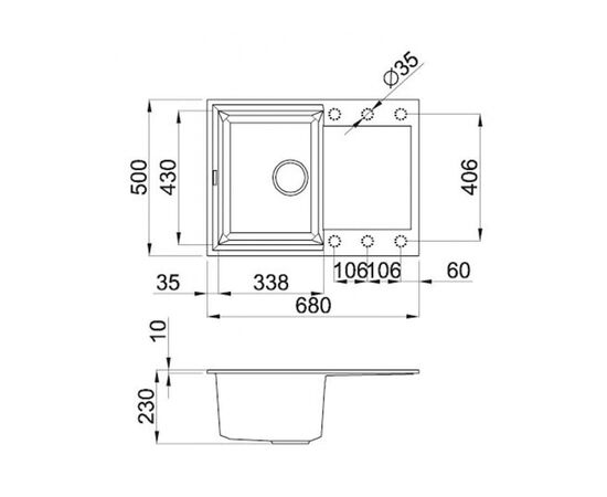 Мойка кухонная Elleci EASY 135 BIANCO ANTICO 62, изображение 2 Мойка кухонная Elleci EASY 135 BIANCO ANTICO 62, изображение 2