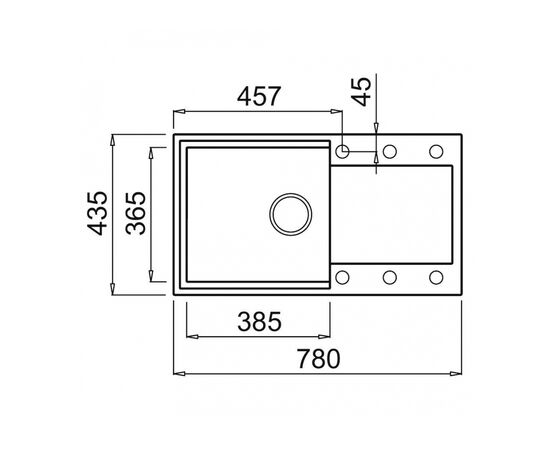 Мийка кухонна Elleci EASY 290 Aluminium 79, зображення 2