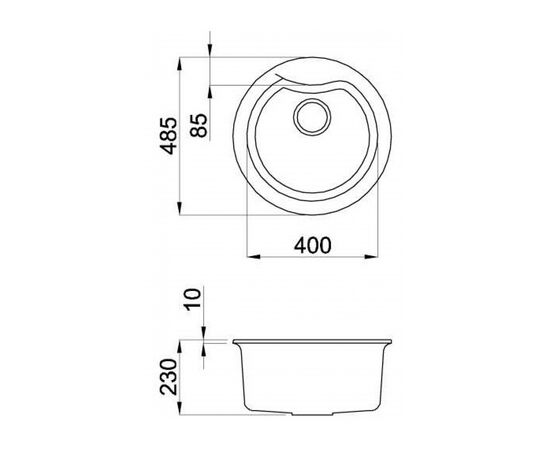Мойка кухонная Elleci Ego Round avena 51, изображение 2 Мойка кухонная Elleci Ego Round avena 51, изображение 2