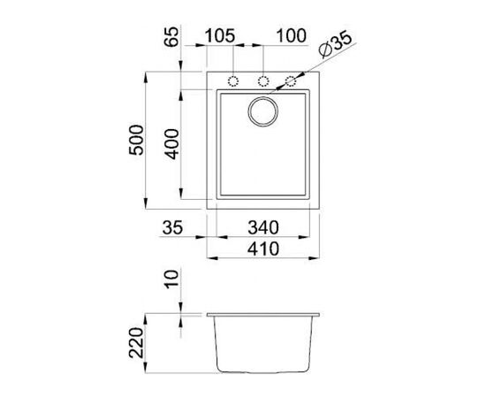Мойка кухонная Elleci Q 100 on top titano 68, изображение 2 Мойка кухонная Elleci Q 100 on top titano 68, изображение 2