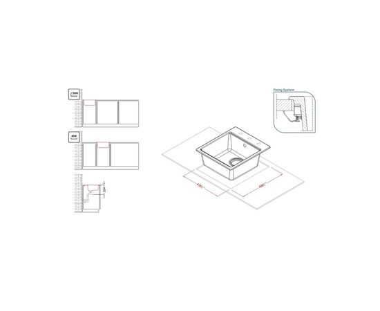 Мойка кухонная Elleci TIME 102 on top nero 40, изображение 3 Мойка кухонная Elleci TIME 102 on top nero 40, изображение 3