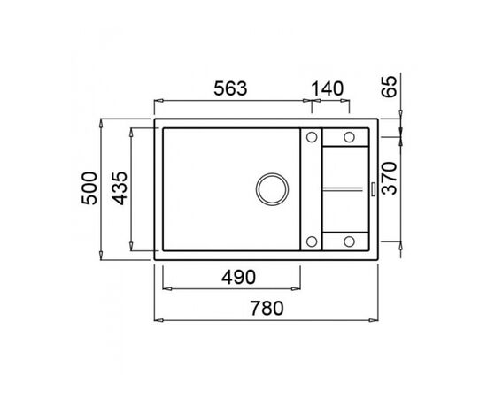 Мойка кухонная Elleci Unico 310 bianco 68, изображение 2 Мойка кухонная Elleci Unico 310 bianco 68, изображение 2