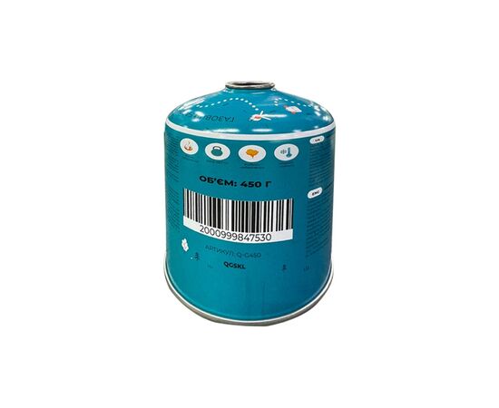 Газовый баллон Quest 450 г різьбове з'єднання (Q-G450), изображение 4 Газовый баллон Quest 450 г різьбове з'єднання (Q-G450), изображение 4