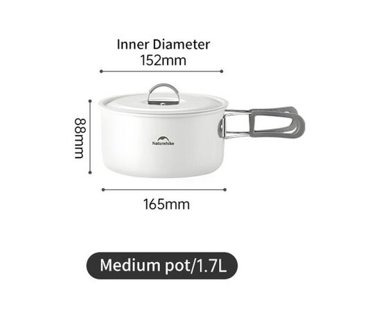 Котел туристический Naturehike CNK2450CF013, 1.7 л, алюміній (6927595711972), изображение 2 Котел туристический Naturehike CNK2450CF013, 1.7 л, алюміній (6927595711972), изображение 2