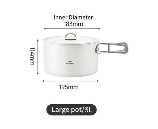 Котел туристичний Naturehike CNK2450CF013, 3 л, алюміній (6927595712450), зображення 6 Котел туристичний Naturehike CNK2450CF013, 3 л, алюміній (6927595712450), зображення 6