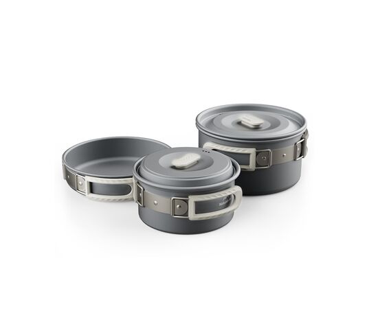 Набор туристической посуды Naturehike CNK2450CF010, 2 каструлі 1л, 1.7л, сковорідка (6976507663335), изображение 3 Набор туристической посуды Naturehike CNK2450CF010, 2 каструлі 1л, 1.7л, сковорідка (6976507663335), изображение 3