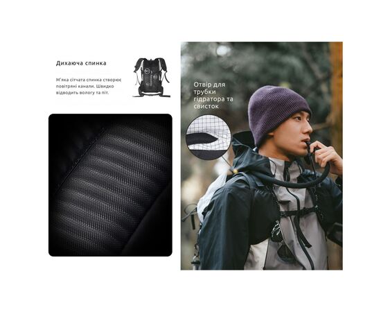 Рюкзак туристический Naturehike CNK2300016, 30+5 л, чорний (6976507661331), изображение 7 Рюкзак туристический Naturehike CNK2300016, 30+5 л, чорний (6976507661331), изображение 7