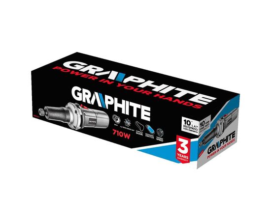 Шлифовальная машина Graphite 710W, 12000-28000об/мин (59G071), изображение 2 Шлифовальная машина Graphite 710W, 12000-28000об/мин (59G071), изображение 2