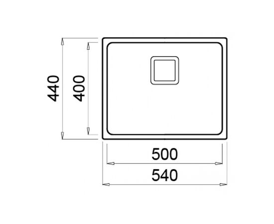 Мойка кухонная Elleci W-SQUARE 500, изображение 2 Мойка кухонная Elleci W-SQUARE 500, изображение 2