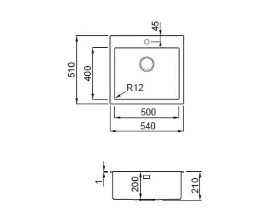 Мийка кухонна Elleci Compass 500, зображення 2 Мийка кухонна Elleci Compass 500, зображення 2