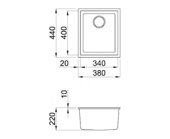 Мойка кухонная Elleci Q 100 under top aluminium 79, изображение 2 Мойка кухонная Elleci Q 100 under top aluminium 79, изображение 2