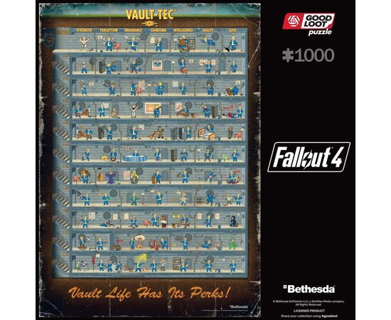 Пазл GoodLoot Fallout 4 Perk Poster Puzzles 1000 эл. (5908305247937), изображение 6 Пазл GoodLoot Fallout 4 Perk Poster Puzzles 1000 эл. (5908305247937), изображение 6