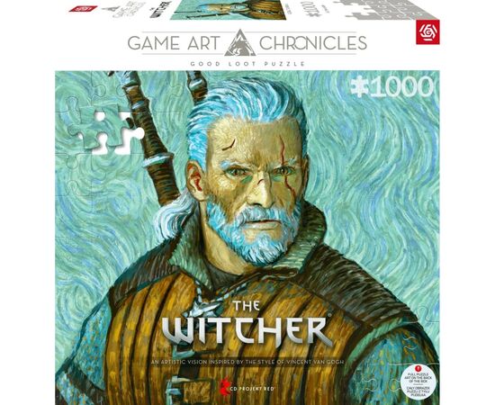 Пазл GoodLoot The Witcher Geralt of Rivia & Vincent van Gogh 1000 эл. (5908305247548), изображение 3 Пазл GoodLoot The Witcher Geralt of Rivia & Vincent van Gogh 1000 эл. (5908305247548), изображение 3