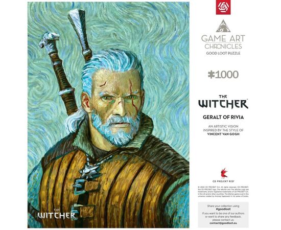 Пазл GoodLoot The Witcher Geralt of Rivia & Vincent van Gogh 1000 эл. (5908305247548), изображение 5 Пазл GoodLoot The Witcher Geralt of Rivia & Vincent van Gogh 1000 эл. (5908305247548), изображение 5