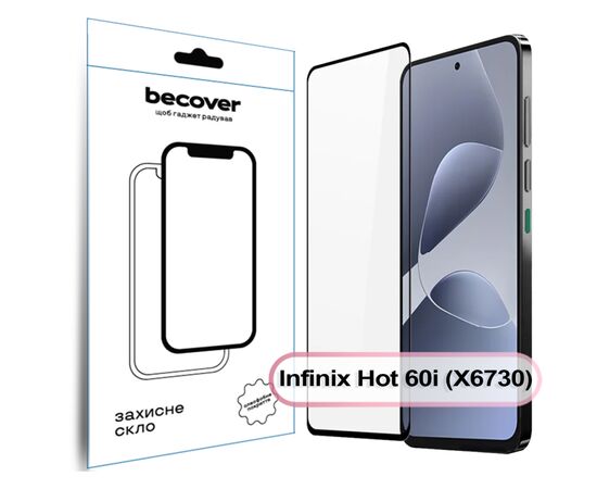 Скло захисне BeCover Infinix Hot 60i (X6730) Black (713730)
