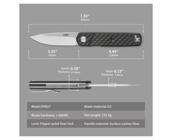Нож Firebird FH927-CF, изображение 7 Нож Firebird FH927-CF, изображение 7