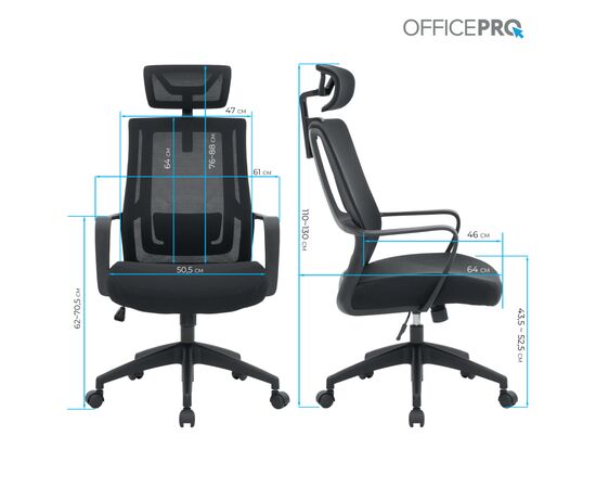 Офисное кресло OfficePro Harmony OC310-B-B-B (OC310-B-B-B), изображение 10 Офисное кресло OfficePro Harmony OC310-B-B-B (OC310-B-B-B), изображение 10
