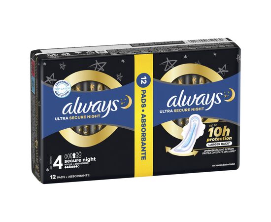 Гигиенические прокладки Always Ultra Secure Night (Размер 4) 12 шт. (4015400612469), изображение 2 Гигиенические прокладки Always Ultra Secure Night (Размер 4) 12 шт. (4015400612469), изображение 2