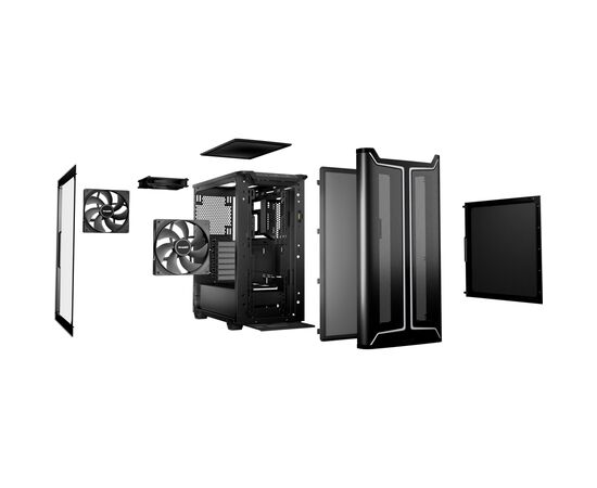 Корпус Be quiet! PURE BASE 501 DX чорний (BGW76), изображение 6 Корпус Be quiet! PURE BASE 501 DX чорний (BGW76), изображение 6