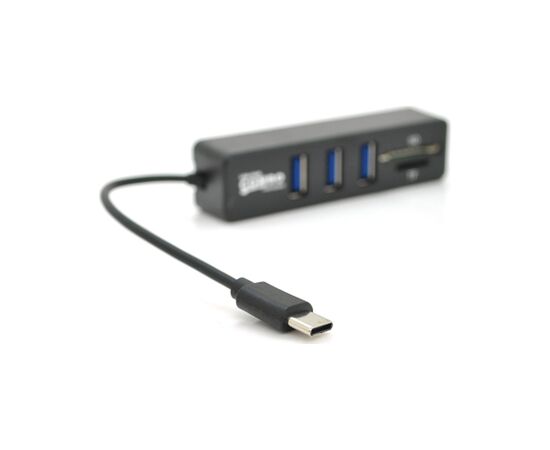Концентратор Voltronic USB-C 3xUSB 2.0 + SD/TF 0.1m black (YT-HTCP3101/4), изображение 2 Концентратор Voltronic USB-C 3xUSB 2.0 + SD/TF 0.1m black (YT-HTCP3101/4), изображение 2