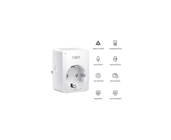 Умная розетка TP-Link Tapo P110M N300 BT 16A (TAPO-P110M), изображение 2 Умная розетка TP-Link Tapo P110M N300 BT 16A (TAPO-P110M), изображение 2