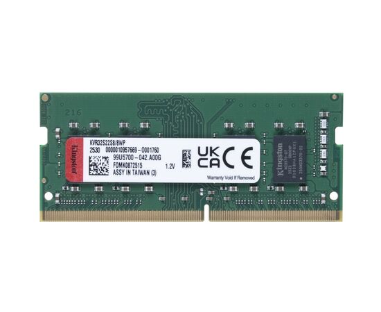 Модуль памяти для ноутбука SoDIMM DDR4 8GB 3200 MHz Kingston (KVR32S22S8/8WP)
