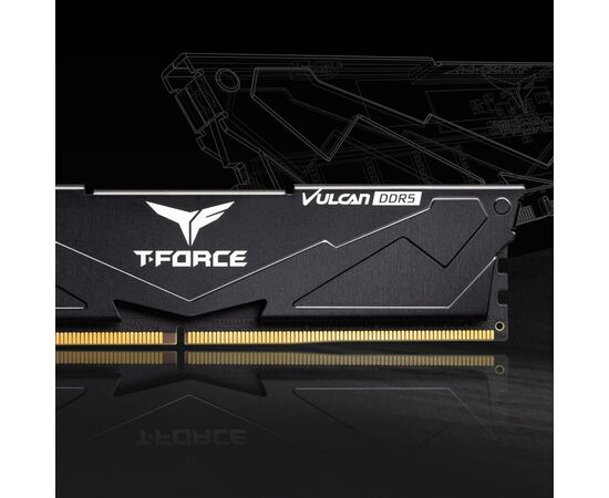 Модуль памяти для компьютера DDR5 32GB (2x16GB) 6000 MHz T-Force Vulcan Black Team (FLBD532G6000HC38JDC01), изображение 4 Модуль памяти для компьютера DDR5 32GB (2x16GB) 6000 MHz T-Force Vulcan Black Team (FLBD532G6000HC38JDC01), изображение 4