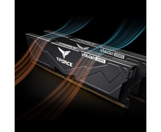 Модуль памяти для компьютера DDR5 32GB (2x16GB) 6000 MHz T-Force Vulcan Black Team (FLBD532G6000HC38JDC01), изображение 6 Модуль памяти для компьютера DDR5 32GB (2x16GB) 6000 MHz T-Force Vulcan Black Team (FLBD532G6000HC38JDC01), изображение 6