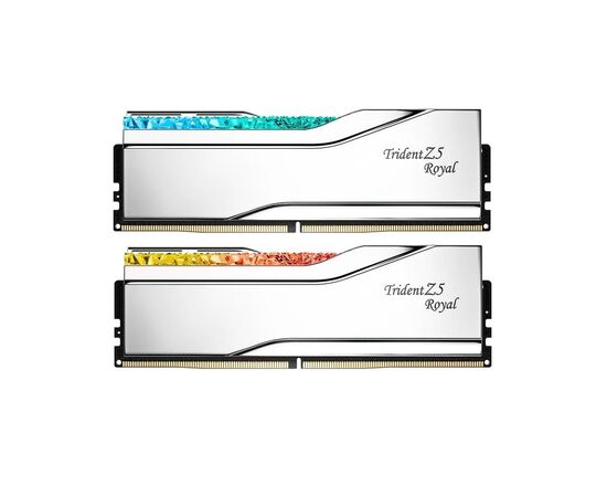 Модуль пам'яті для комп'ютера DDR5 64GB (2x32GB) 6400 MHz Trident Z5 Royal Silver G.Skill (F5-6400J3239G32GX2-TR5S)