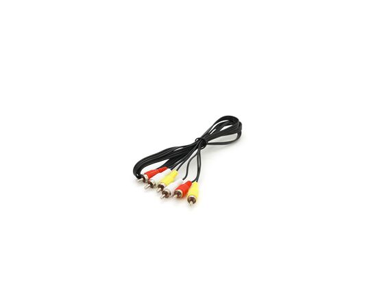 Кабель мультимедійний 3xRCA M to 3xRCA M 1.0m black Voltronic (YT-3хRCA(M)/3хRCA(M)-1.0)