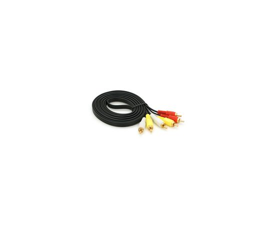 Кабель мультимедийный 3xRCA M to 3xRCA M 3.0m black Voltronic (YT-3хRCA(M)/3хRCA(M)-3.0G)