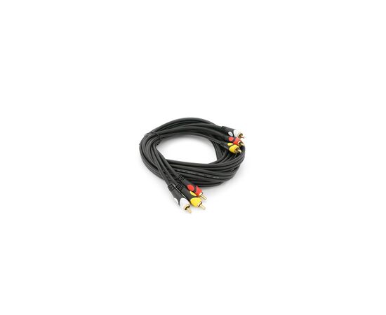 Кабель мультимедийный 3xRCA M to 3xRCA M 3.0m black Voltronic (YT-3хRCA(M)/3хRCA(M)-3.0P), изображение 2 Кабель мультимедийный 3xRCA M to 3xRCA M 3.0m black Voltronic (YT-3хRCA(M)/3хRCA(M)-3.0P), изображение 2