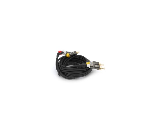 Кабель мультимедийный 3xRCA M to 3xRCA M 3.0m black VEGGIEG (YT-AV303)