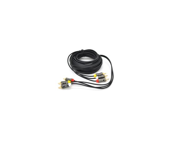 Кабель мультимедийный 3xRCA M to 3xRCA M 5.0m black VEGGIEG (YT-AV304)