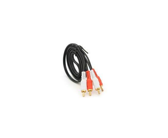 Кабель мультимедийный 2xRCA M to 2xRCA M 1.5m black Voltronic (YT-2хRCA(M)/2хRCA(M)-1.5)