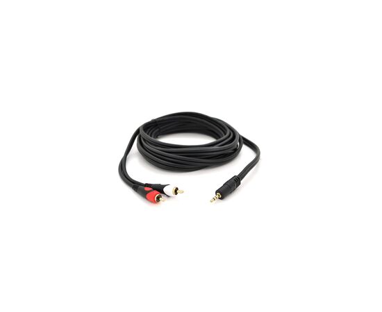 Кабель мультимедийный 3.5mm M to 2xRCA M 3.0m black Voltronic (YT-3.5(M)/2хRCA(M)-3.0PCu)