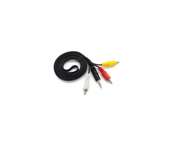 Кабель мультимедійний 3.5mm M to 3xRCA M 1.5m black Voltronic (YT-3.5(M)/3хRCA(M)-1.5Cu)