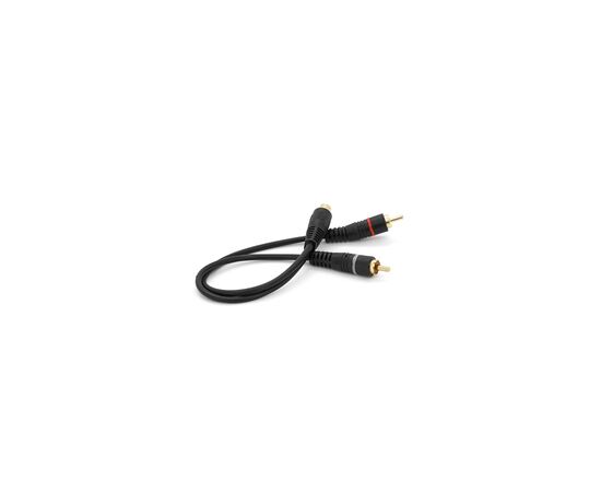 Кабель мультимедийный 1xRCA F to 2xRCA M 0.2m black Voltronic (YT-RCA(F)/2хRCA(M)-0,2CuB), изображение 2 Кабель мультимедийный 1xRCA F to 2xRCA M 0.2m black Voltronic (YT-RCA(F)/2хRCA(M)-0,2CuB), изображение 2