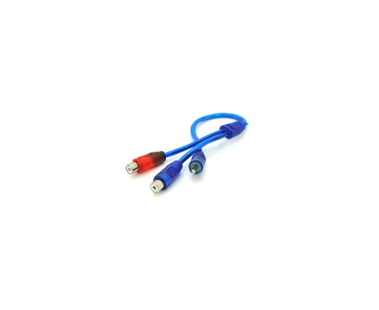 Кабель мультимедійний 1xRCA M to 2xRCA F 0.2m blue Voltronic (YT-RCA(M)/2хRCA(F)-0,2Cu)