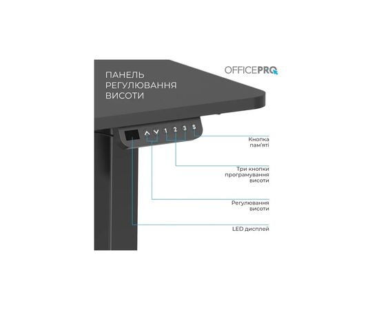 Комп'ютерний стіл OfficePro ODE1260B Black (ODE1260B), зображення 6 Комп'ютерний стіл OfficePro ODE1260B Black (ODE1260B), зображення 6